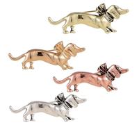 LIFKOME 4pcs Miniature Dachshund Brooch Gold Plated Copper Puppy Lapel Pins for Women S Clothes Scarves Bags Versatile Animal Badge Jewelry for Party Holiday and Daily Fashion Accessories