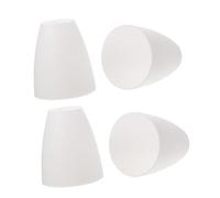 LIFKOME 4Pcs Plastic Lamp Covers Flat Head Shape Decorative Ceiling Light Shades for Home Chandelier Table Lamps Easy Installation