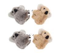 LIFKOME 4pcs Plush Koala Mini Claw Clips for Hair Clamps Soft Cartoon Side Hair Clips Cute Accessories for All Styles Gray and Brown