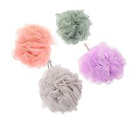LIFKOME 4Pcs Portable Bath Sponges Exfoliating Body Loofahs Convenient Wear-Resistant Shower Balls for Men Women Compact Skin Cleaning and Gentle Scrubbing