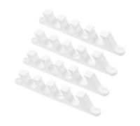 LIFKOME 4pcs Position Lounge Adjustment Brackets for Outdoor Chaise Lounges Weather Resistant White Plastic Buckles with Sturdy Five Tooth Hook Design Space Saving Support for Patio Lawn