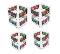 LIFKOME 4pcs Retro Cassette Tape Boxes Sturdy Party Treat Buckets for Hip Hop Theme Decorations for Candy Cookies Party Favors Great for Birthday Celebrations