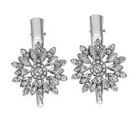 LIFKOME 4pcs Rhinestone Flower Hairpin Crystal Hair Barrette Women Accessories for Bridal Wedding Guests Diamonds Hair Clip