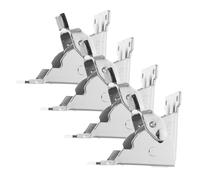 LIFKOME 4pcs Self-Locking Folding Shelf Hinges Spring Loaded Heavy Duty Positioning for Rvs Coffee Tables Furniture Silver Nickel-Plated