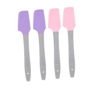 LIFKOME 4pcs Silicone Wax Applicator Spatulas Multi-function Handheld Waxing Sticks for Hair Removal and Foot Hand Care, Portable Wax Coating Scrapers in Purple and Pink
