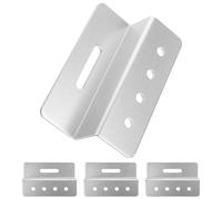LIFKOME 4pcs Solar Panel Mounting Bracket Solar Panel Z Brackets Aluminum Alloy Silver with Screws on Boats and Ships