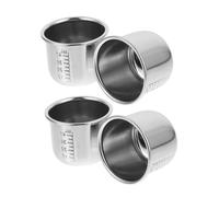 LIFKOME 4Pcs Stainless Steel Graduated Medicine Cups Hospital Measuring Cups with Easy Read Marks Polished Liquid Measuring Tools for Accurate Dosage