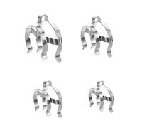 LIFKOME 4pcs Stainless Steel Keck Clamps for Glass Ground Laboratory Equipment Heavy Duty Metal for Securing Distillation Kits Condensers Flasks Rust-Resistant Laboratory Clamps