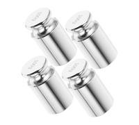 LIFKOME 4pcs Steel Calibration Weights Set High Accuracy for Digital Pocket Scales Lab Instruments Chrome Plated Hooked Measurement Weights with Compact Portable Design