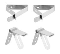 LIFKOME 4pcs Thermometer Clip Thermometer Probe Grilling Clips Kitchen Temperature Probe Clamps Meat Thermometer Meat Probe Clip Cooking Bbq Temperature Probe Holder Stainless Steel Silver