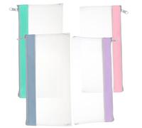 LIFKOME 4pcs Transparent Money Pouch with Secure Zipper for Cash Envelopes and Checks Storage Budget Wallets for Personal Business and Travel Use Spacious Safe Bank Bags