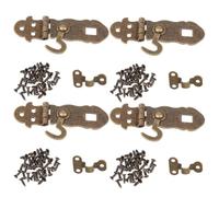 LIFKOME 4Pcs Vintage Notebook Lock Hasps Set, Retro Iron Latch Buckles for Diary Journal Notepad, Secure Closure for Travel Notebooks and Personal Writing Pads