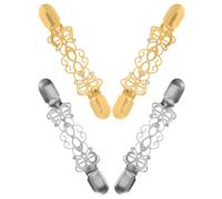 LIFKOME 4pcs Vintage Sweater Cardigan Clips for Women with Sparkling Rhinestone Inlays, Alloy Metal Cinch Clips, Compact and Easy to Carry, for Daily Use or Travel