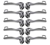 LIFKOME 5 Pairs Alloy Double-Layer Zipper Pulls with Single Lock Hole for Suitcase and Backpack Replacement and Repair Kit