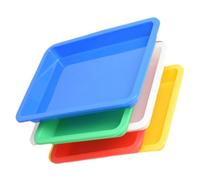 LIFKOME 5 pcs Plastic Art Trays for Crafts and Sensory Activities Lightweight Multi Color Organizer Trays with Smooth Surface for Painting Beads DIY Projects and Home Classroom Use