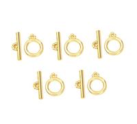 LIFKOME 5 Sets Golden Ot Clasp Jewelry Connectors Durable DIY Necklace Findings for Chic Jewelry Making Easy to Use Metal Accessories with Shiny Finish for Crafting Bracelets and Necklaces