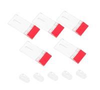 LIFKOME 5 Sets Transparent Acrylic Door Latch Heavy Duty Secure Locking Hasp for Doors and Gates Clear Safety Clasp Bolt Lock Versatile Cabinet and Outdoor Shed Staple Lock