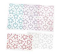 LIFKOME 5 Sheets Self-adhesive Rhinestone Face Stickers for Valentine's Day Party Makeup Sweat-resistant Heart and Star Shaped Decals with Strong Adhesion Skin-friendly Cute Face Makeup