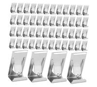 LIFKOME 50 Pcs Metal Picture Frame Hooks with Spring Turn Clips and Back Plate Buckles Photo Frame Hangers for Wall Art and Picture Hanging Small Size Hardware Accessories