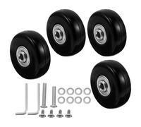 LIFKOME 50mm Suitcase Replacement Wheels with Ball Bearings, 4pcs Universal Swivel Luggage Casters Repair Kit for Trolley Bags, Includes Axles, Screws, and Wrench for Travel Cases