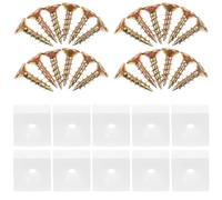 LIFKOME 50pcs 45° Angle Plastic Cabinet Bottom Support Wedges with 4x16mm Self-Tapping Screws, Drawer Bottom Corner Braces for Furniture Repair and Sagging Fixing