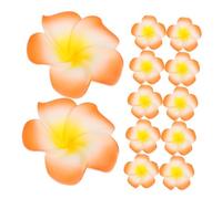 LIFKOME 50pcs Artificial Plumeria Flowers Hawaiian Eva Petals for Tropical DIY Crafts Hair Accessories Wreaths Beach Decor Weather Resistant Fading Resistant Compact for