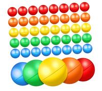LIFKOME 50pcs Colored Plastic Raffle Balls Hollow Easy-open Game Prop Spheres for Lucky Drawing Party Carnival Fair Supplies