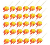 LIFKOME 50pcs Firefighter Theme Cake Picks Sticks Fire Cupcake Decorations Birthday Party Supplies for Cakes Cupcakes Desserts Eye Catching Party Toppers
