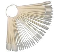 LIFKOME 50pcs Nail Practice Tips and Nail Polish Display Sticks Natural Color for Gel Polish Manicure Training and