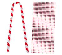 LIFKOME 50pcs Red and White Two-tone Chenille Stems Pipe Cleaners Flexible Twistable Plush Sticks DIY Handcraft Rods for Educational Art Projects Preschool Craft Materials