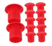 LIFKOME 50pcs Red Plastic Mushroom Rebar Safety Caps Construction Site Protective Covers for Rebar Ends Reusable Safety Caps for Stakes