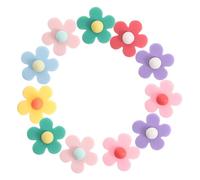 LIFKOME 50Pcs Resin Flatback Flower Charms Five Petal Corner DIY Craft Decorations for Hair Clip Hairband Phone Case Accessories