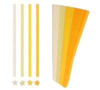 LIFKOME 5400Pcs Origami Paper Strips Double-Sided Yellow Gradient for DIY Lucky Star Crafts Portable Folding Paper Kit for Artistic Growth Classroom Handicrafts and Festive Decorations