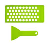 LIFKOME 5g Green Pp Lip Balm Filling Tray with 50 Holes, Solid Balm Making Kit with Spatula, Lip Gloss Maker Tool Suitable for DIY Lipstick and Cosmetic Crafting in Beauty Care