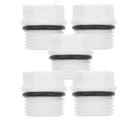 LIFKOME 5pcs 1/2 Inch Ppr Pipe End Caps Male Threaded Plumbing Fittings White PVC Hose Plugs for Garden Sprinkler Water Leak Stop and Hot Water Heater Pipe Insulation