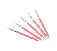 LIFKOME 5Pcs Acrylic Silicone Nail Dotting Pen Dual Head Design Nail Art Brush for DIY Professional Manicure, Painting Flowers Detail Work, Home Salon Tool