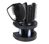 LIFKOME 5pcs Anti-static Hair Tool Set with Mirror and Comb, Plastic Material, Lightweight and Compact Size for Home and Outdoor Makeup Use in Blue