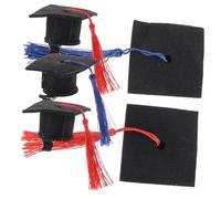 LIFKOME 5pcs Bachelor's Hat Hairpin Top Knot Hair Clip Bow Knot Boys and Girls Barrette Graduation Ceremony Style Hairpin