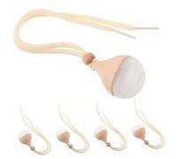 LIFKOME 5pcs Car Scent Diffuser Bottle Refillable Essential Oil Pendant for Aromatherapy Stylish Fragrance Hanging Decoration Frosted Glass Rope and Cap