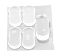 LIFKOME 5pcs Clear Toilet Seat Bumpers Transparent Silicone Buffer Pads for Quiet Closing and Tank Protection High Elasticity Spacers for Family Hotel Hospital School Use