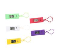 LIFKOME 5pcs Electronic Pocket Watch Keychain Clip-on Watches for Students Kids Small Hanging Keyring Pocket Random Color