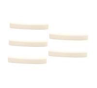 LIFKOME 5pcs Guitar Bone Nuts Set 0.63x0.34cm Acoustic Electric Guitar Accessories Replacement Saddles for String Instrument Parts