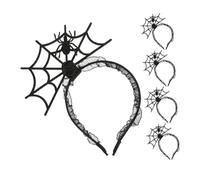 LIFKOME 5pcs Halloween Spider Headpiece Spider Web Hairband for Party Cosplay Scary Devil Headband Cute Cartoon Halloween Hair Accessory