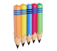 LIFKOME 5pcs Jumbo Inflatable Pencil for Kindergarten Teaching PVC Large Blow Up Crayons Multipurpose for School Party Decorations Back to School Events