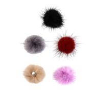 LIFKOME 5PCS Magnetic Nail Hair Ball Decor Plush Detachable Nail Art Accessories for DIY Manicure Random Color Charming Pom Poms Random Color