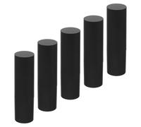 LIFKOME 5pcs Matte Black Lipstick Tubes Refillable Plastic Lip Balm Containers with Silver Inner Circle for DIY Makeup Travel Cosmetic Use