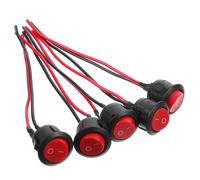 LIFKOME 5pcs Momentary Push Button Switches Dc Pre Wired Car Boat Compatible Abs Material Self Locking Replacement