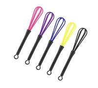 LIFKOME 5pcs Plastic Balloon Whisk for Salon Hairdresser Hair Dye Mixing Manual Mixer Stirrer with Hook Handle Lightweight Kitchen Tool for Eggs and Flour Random Color Random Color