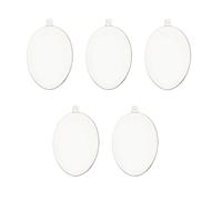 LIFKOME 5pcs Plastic Fillable Ornament Balls Hanging Decoration for Easter and Christmas, round Shape Empty Capsules Container, for DIY Holiday Decor