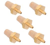 LIFKOME 5pcs Pneumatic Muffler Silencers for Fog Machines Pure Copper Air Compressor Filter Nozzles Noise-reducing Pneumatic Air Silencers for Oil Tubes Easy Installation Stage Fog Machine